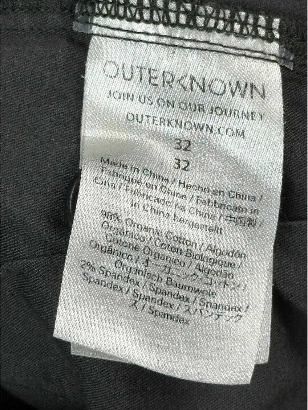 Outerknown S.E.A. Shorts Mens Gray Organic Cotton Stretch Chino 8